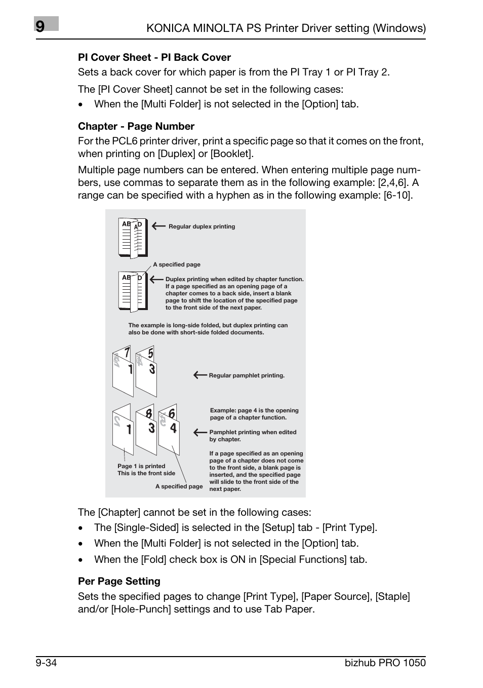 Konica minolta ps printer driver setting (windows) | Konica Minolta BIZHUB PRO 1050 User Manual | Page 246 / 399