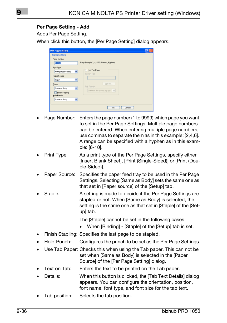 Konica Minolta BIZHUB PRO 1050 User Manual | Page 248 / 399