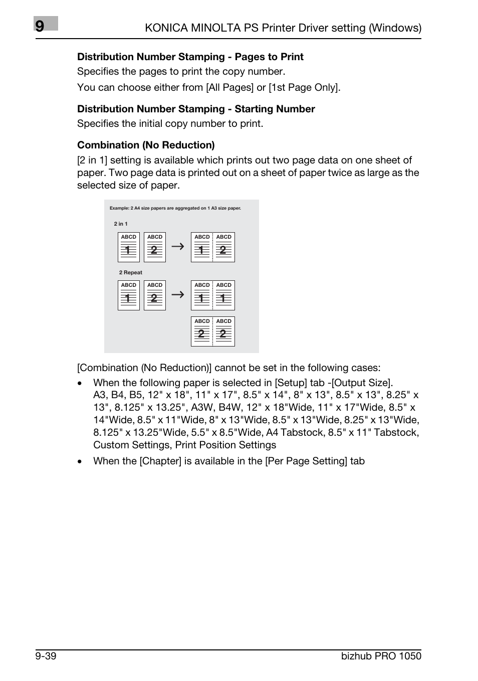 Konica minolta ps printer driver setting (windows) | Konica Minolta BIZHUB PRO 1050 User Manual | Page 251 / 399