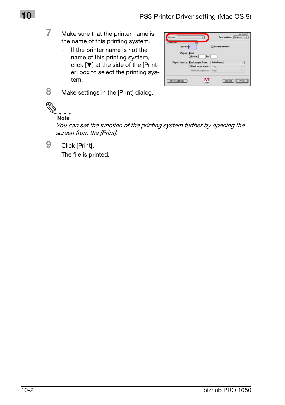 Konica Minolta BIZHUB PRO 1050 User Manual | Page 268 / 399