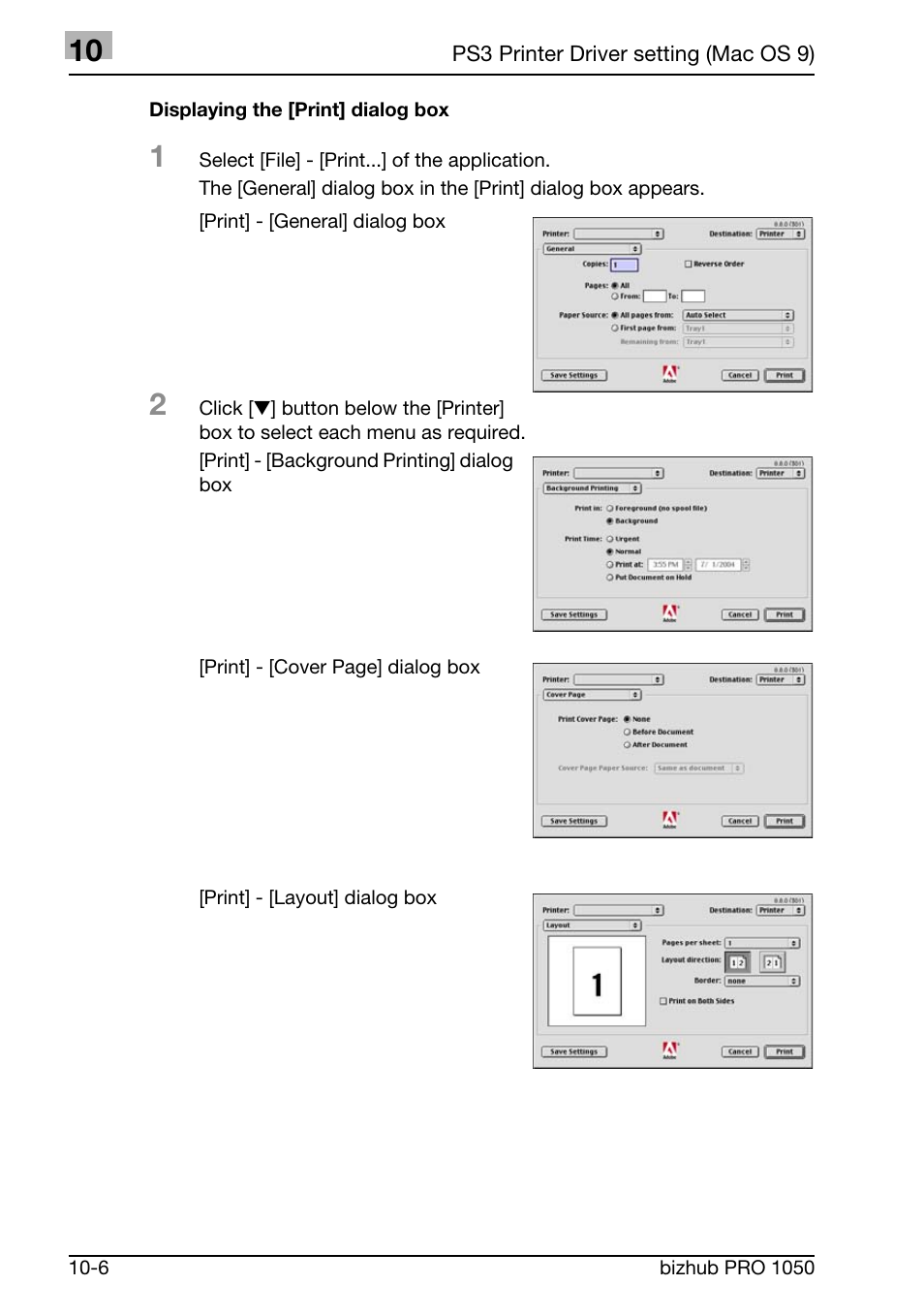 Konica Minolta BIZHUB PRO 1050 User Manual | Page 272 / 399