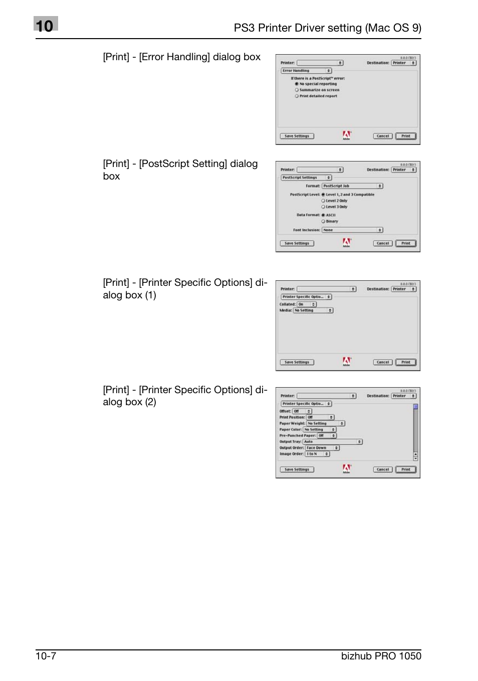 Konica Minolta BIZHUB PRO 1050 User Manual | Page 273 / 399