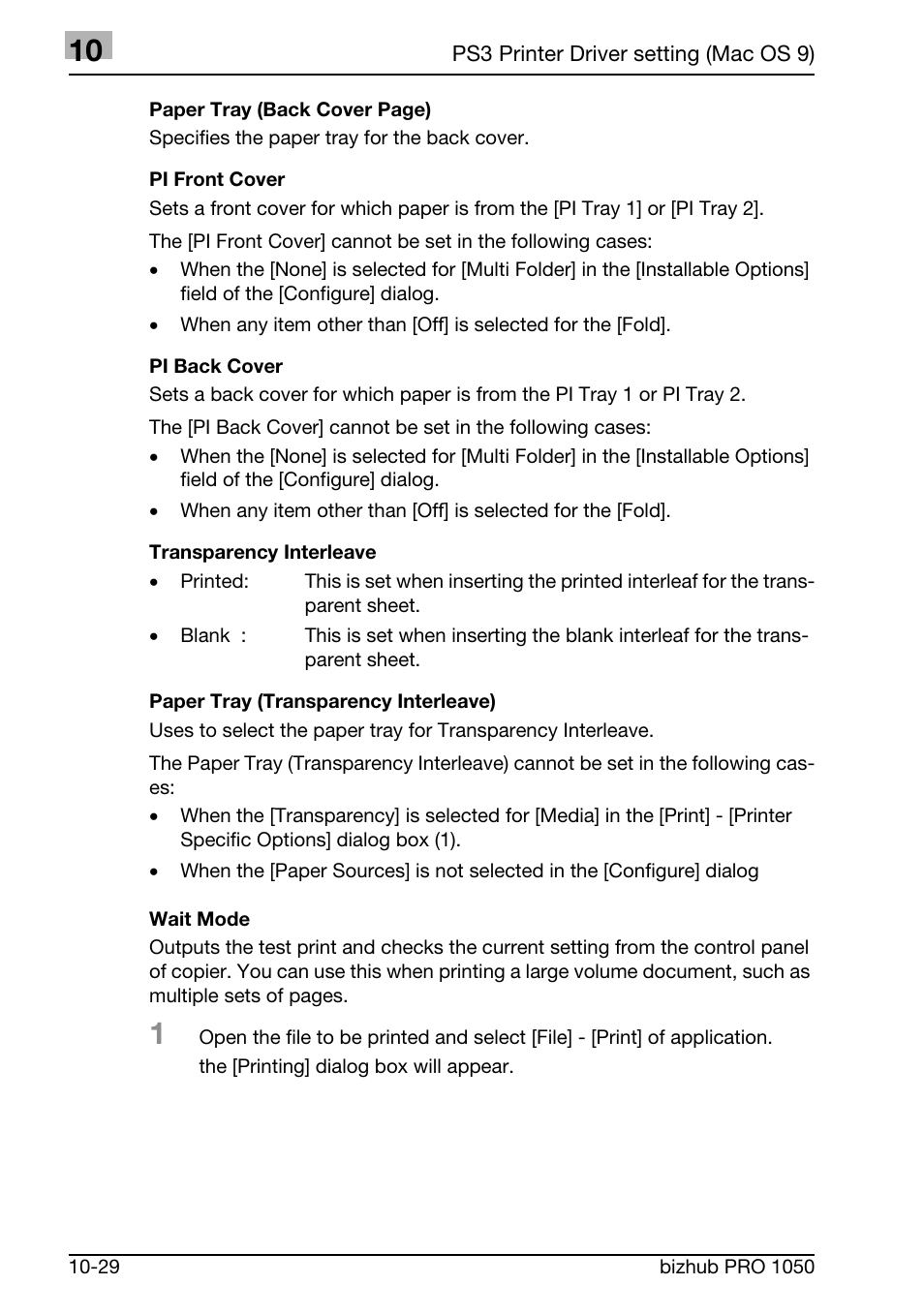 Konica Minolta BIZHUB PRO 1050 User Manual | Page 295 / 399