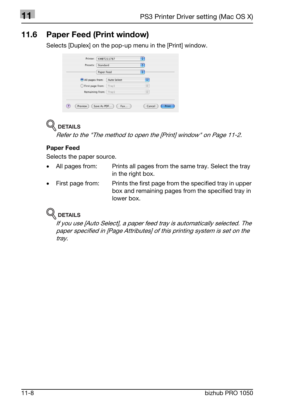 6 paper feed (print window) | Konica Minolta BIZHUB PRO 1050 User Manual | Page 306 / 399