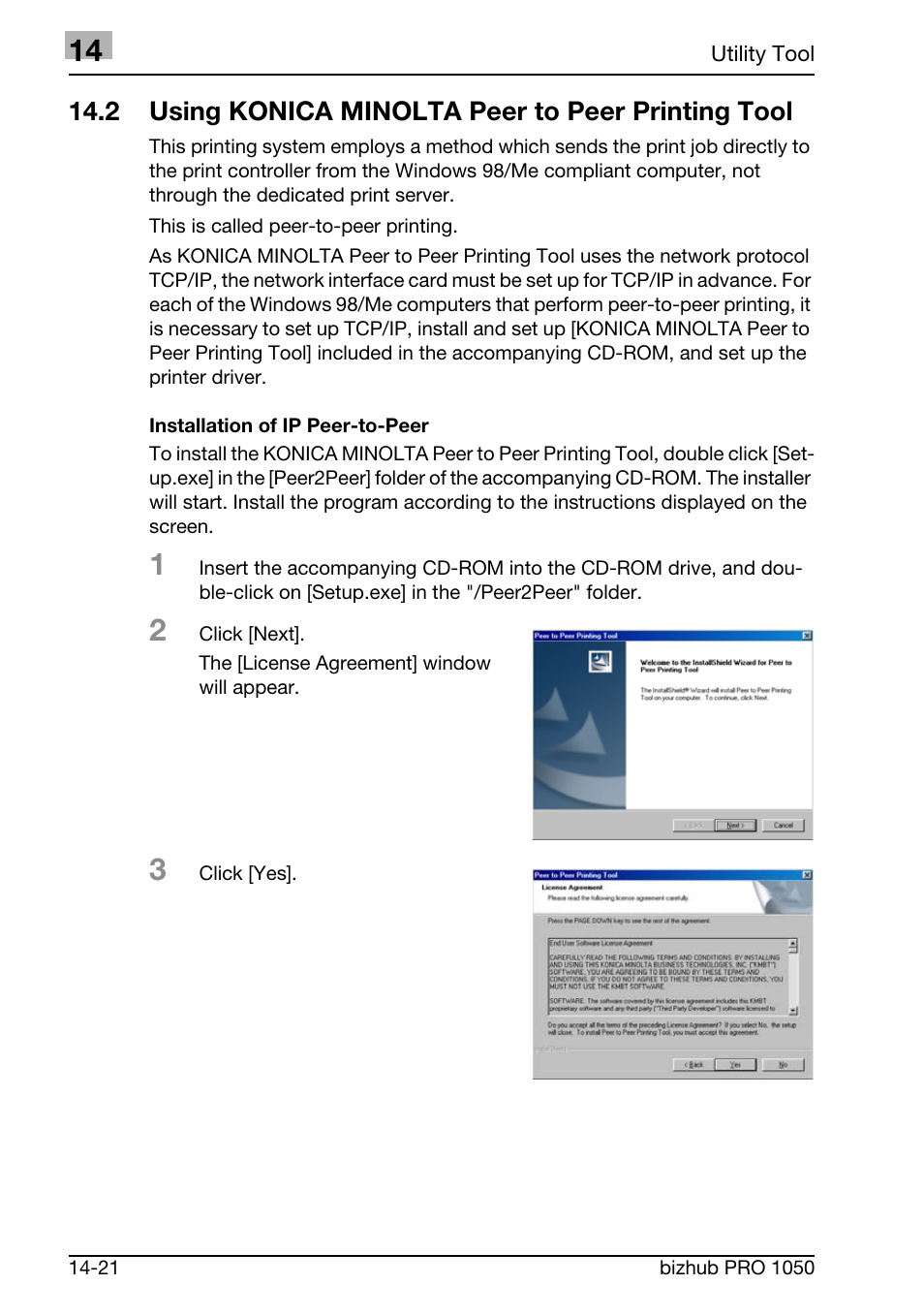 2 using konica minolta peer to peer printing tool | Konica Minolta BIZHUB PRO 1050 User Manual | Page 367 / 399