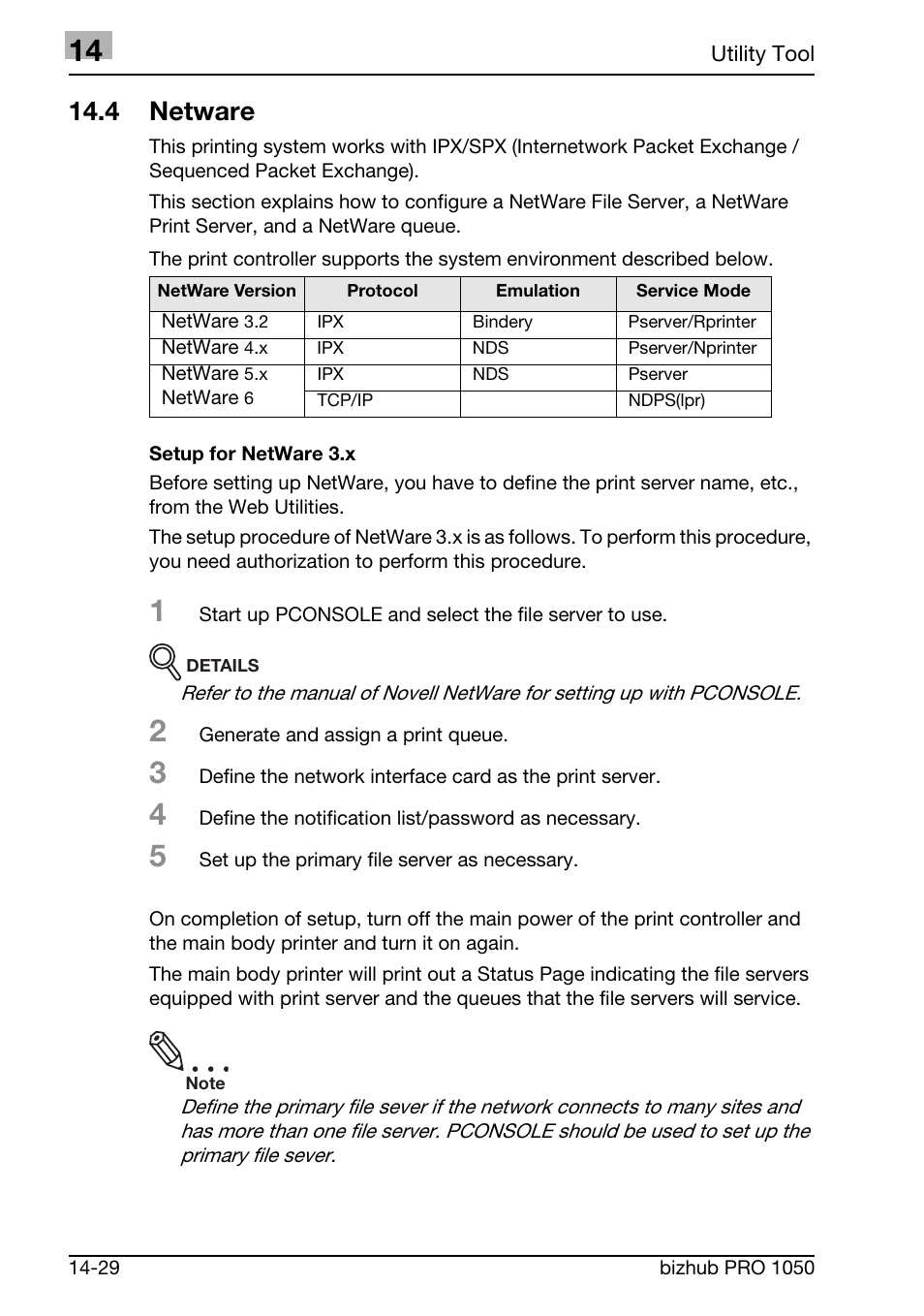 4 netware | Konica Minolta BIZHUB PRO 1050 User Manual | Page 375 / 399