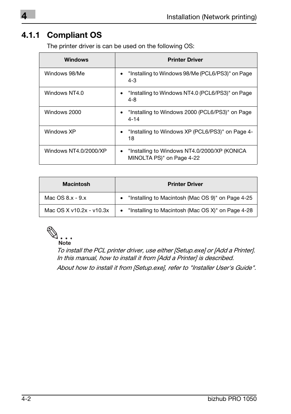 1 compliant os | Konica Minolta BIZHUB PRO 1050 User Manual | Page 56 / 399