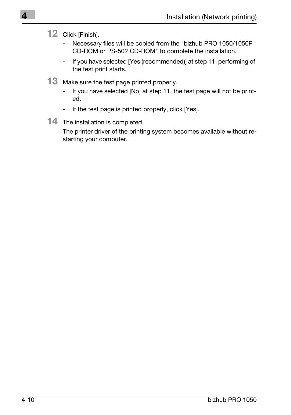 Konica Minolta BIZHUB PRO 1050 User Manual | Page 64 / 399