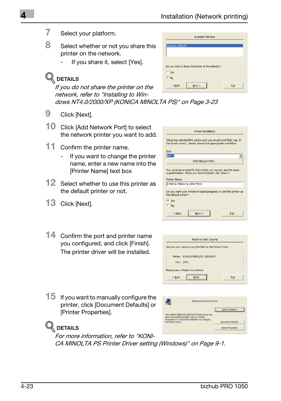 Konica Minolta BIZHUB PRO 1050 User Manual | Page 77 / 399