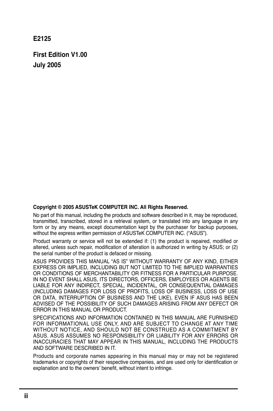 Asus K8V-MX User Manual | Page 2 / 72
