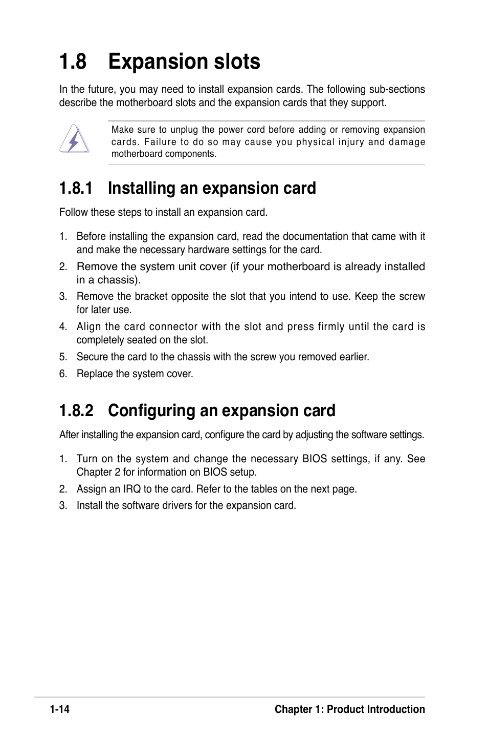 8 expansion slots, 1 installing an expansion card, 2 conﬁguring an expansion card | Asus K8V-MX User Manual | Page 24 / 72