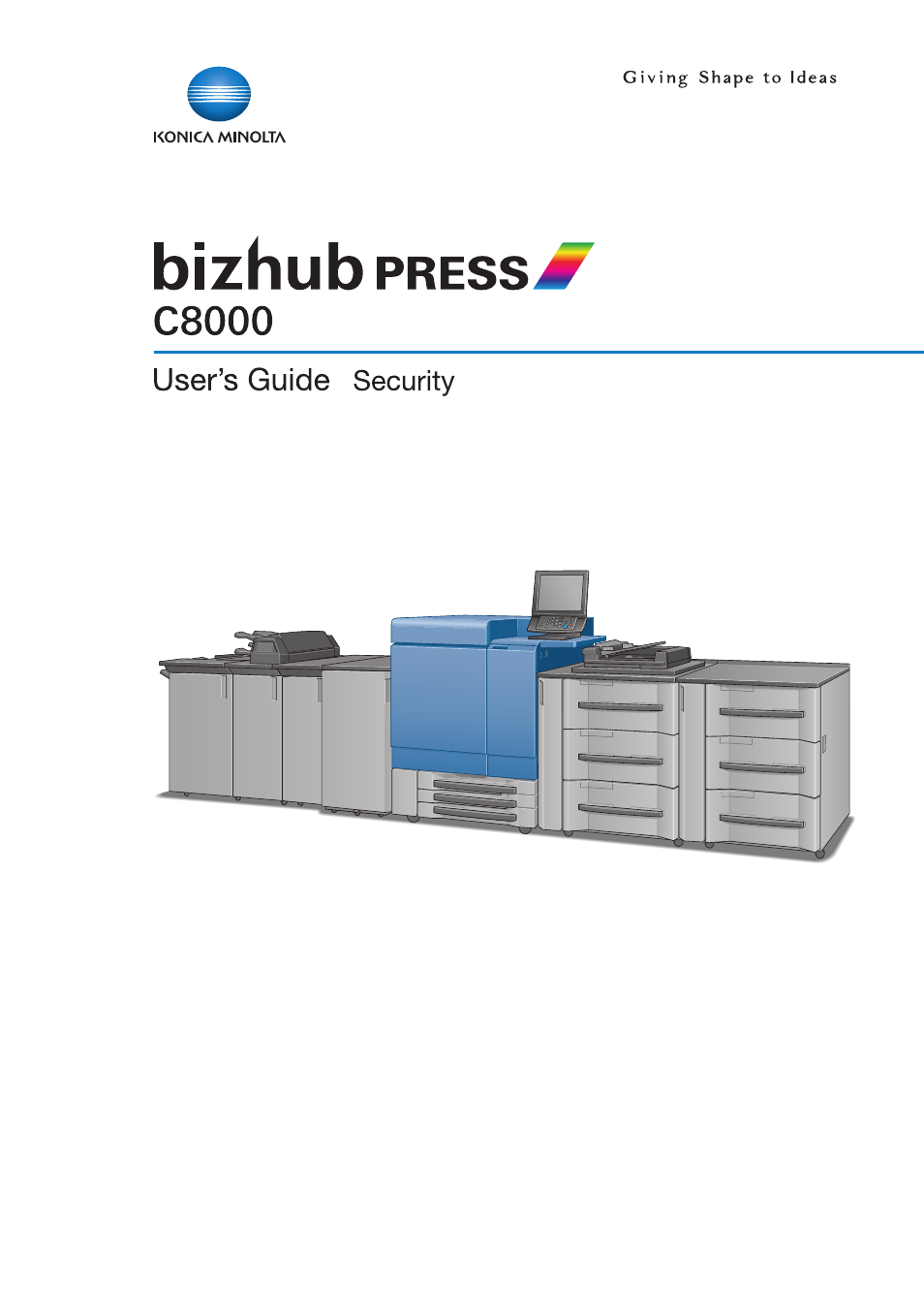 Konica Minolta bizhub PRESS C8000 User Manual | 48 pages