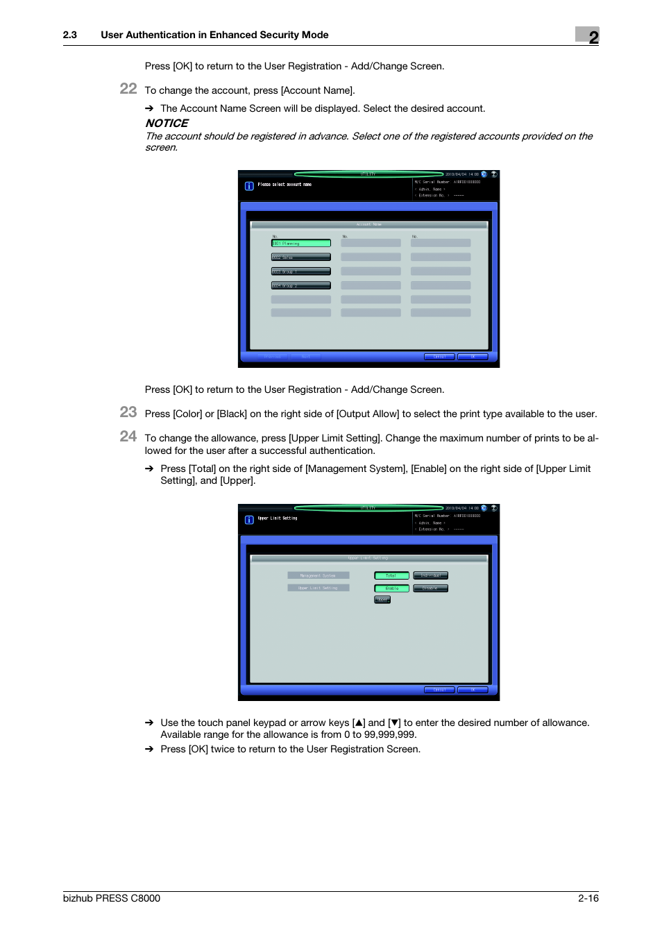 Konica Minolta bizhub PRESS C8000 User Manual | Page 23 / 48