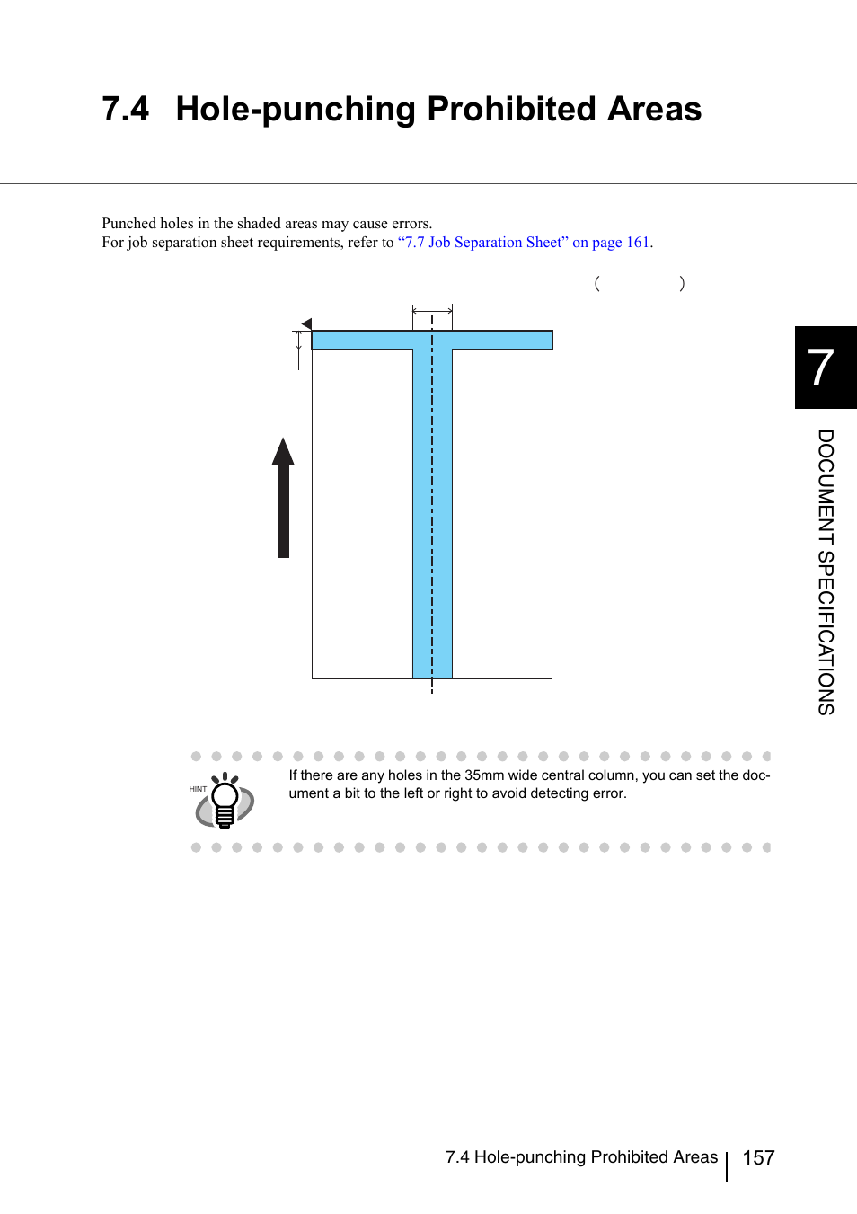 4 hole-punching prohibited areas | Konica Minolta Fujitsu Scanner User Manual | Page 177 / 230