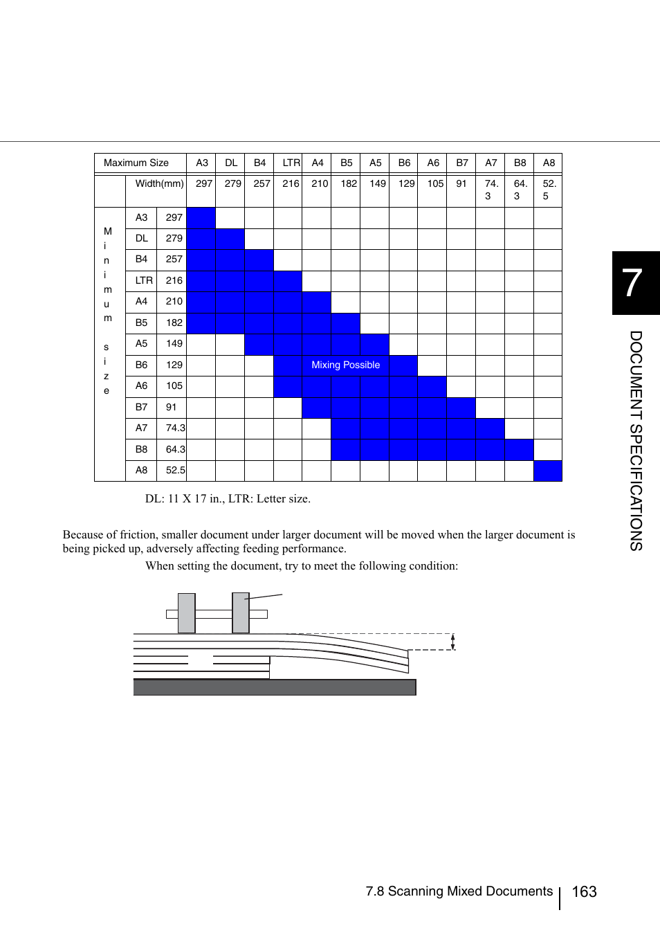 Document specifica tions, 8 scanning mixed documents | Konica Minolta Fujitsu Scanner User Manual | Page 183 / 230