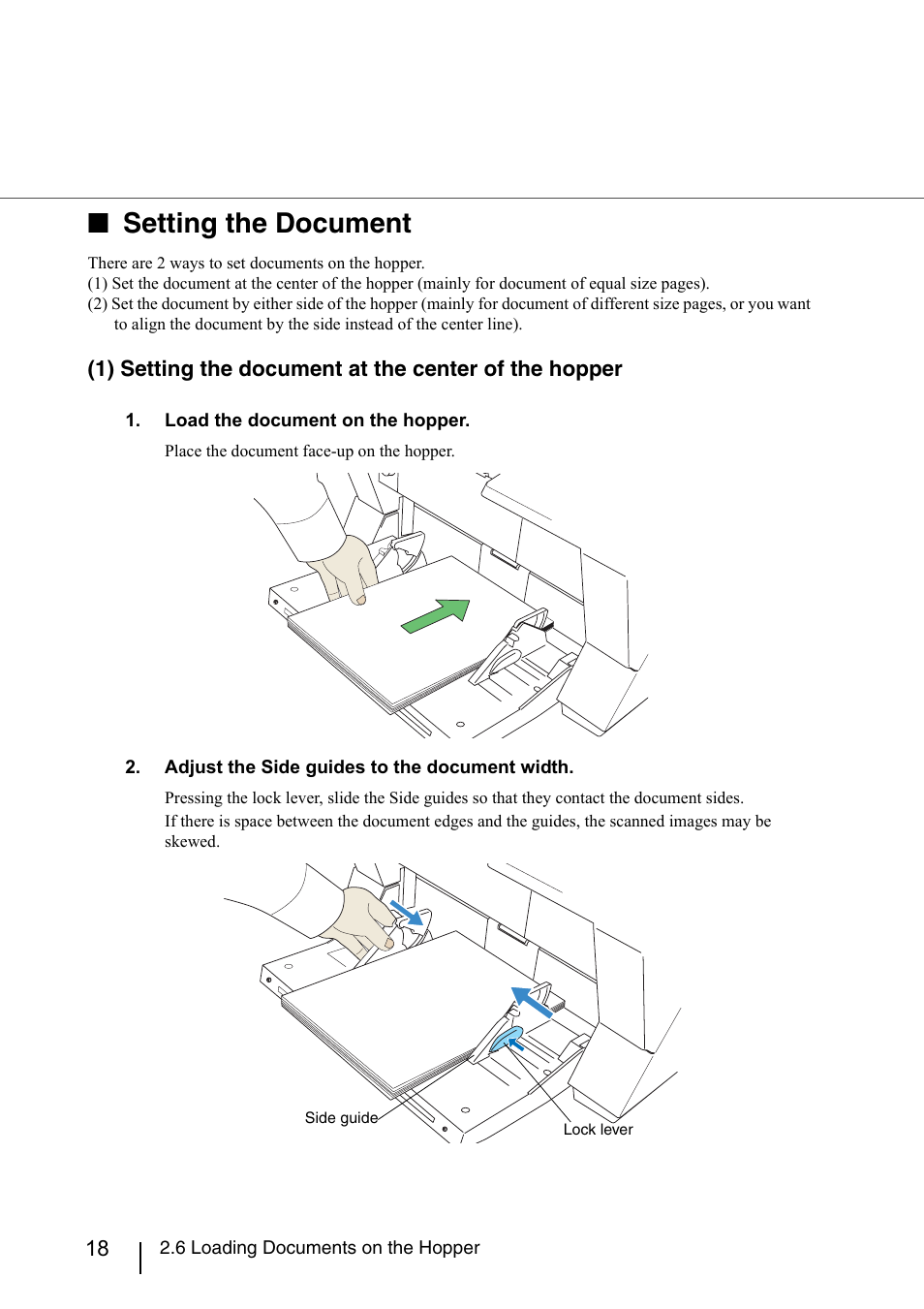 Setting the document | Konica Minolta Fujitsu Scanner User Manual | Page 38 / 230