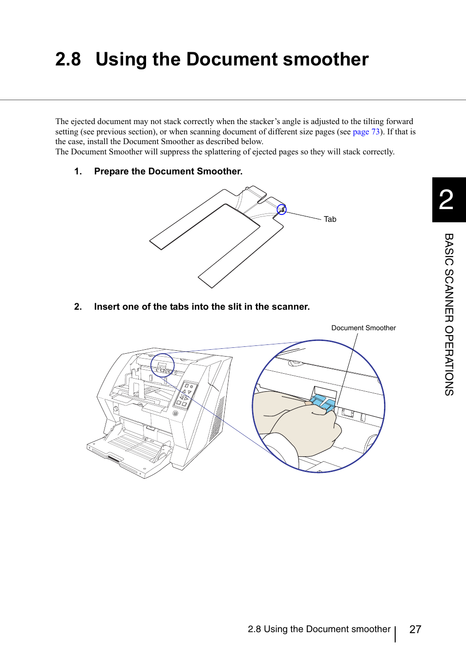 8 using the document smoother | Konica Minolta Fujitsu Scanner User Manual | Page 47 / 230