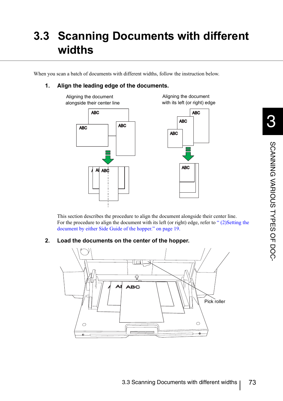 3 scanning documents with different widths | Konica Minolta Fujitsu Scanner User Manual | Page 93 / 230