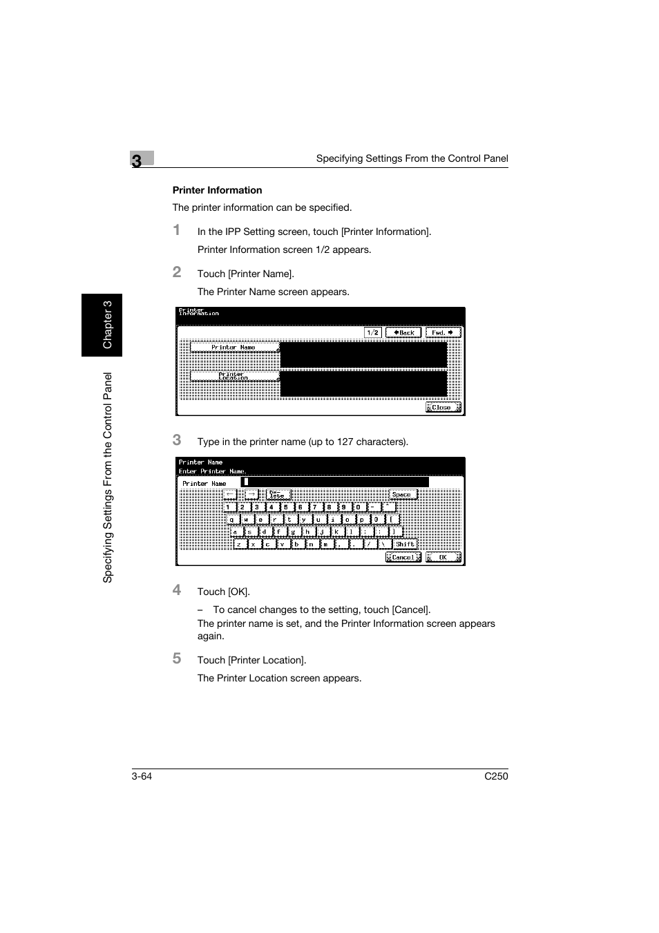 Printer information, Printer information -64 | Konica Minolta bizhub C250 User Manual | Page 175 / 396