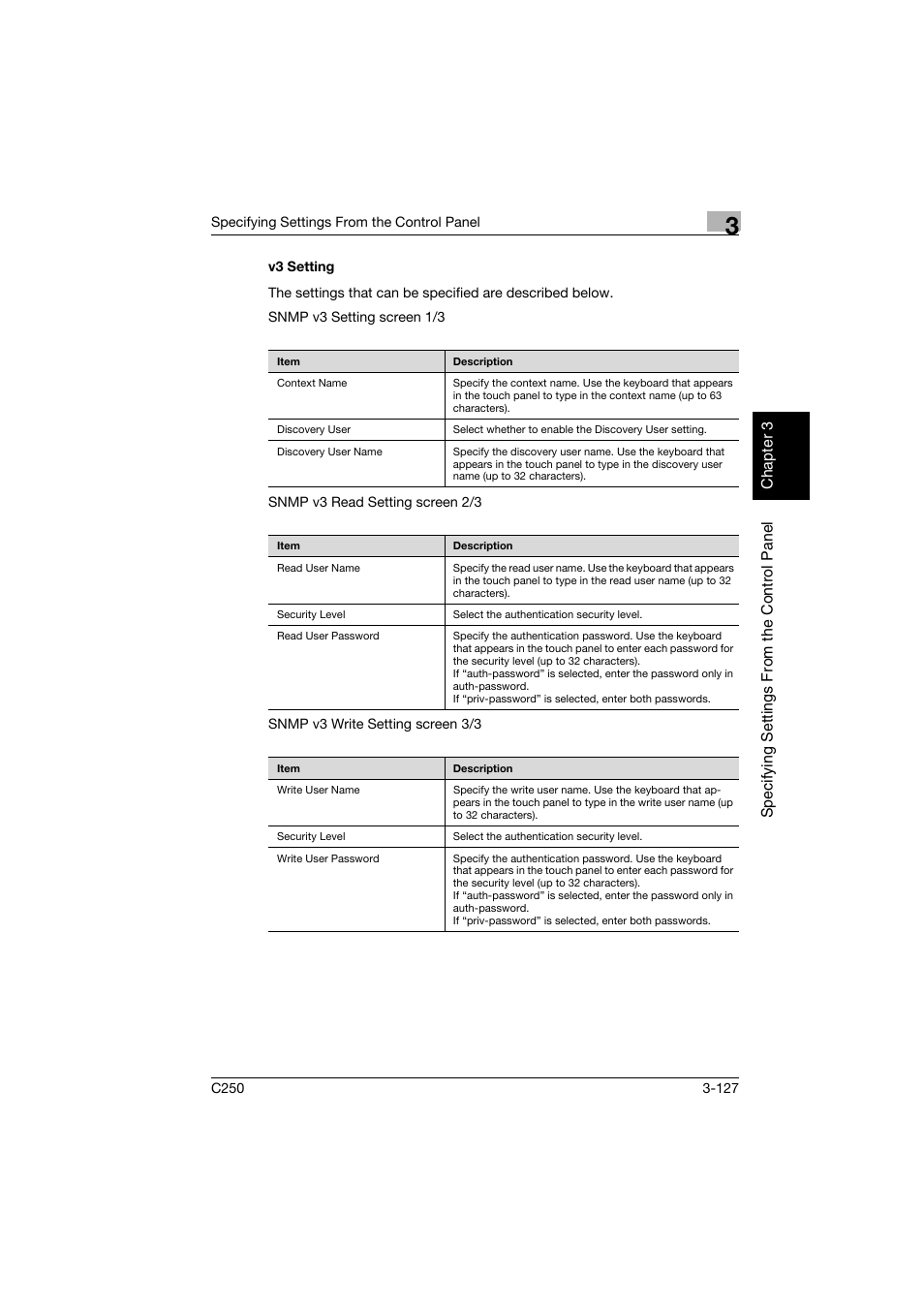 V3 setting, V3 setting -127 | Konica Minolta bizhub C250 User Manual | Page 238 / 396