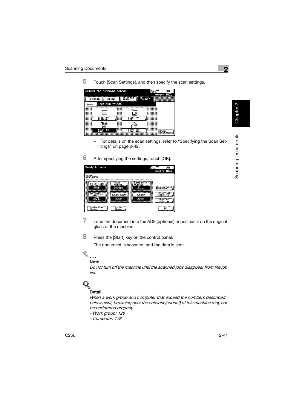 Konica Minolta bizhub C250 User Manual | Page 74 / 396