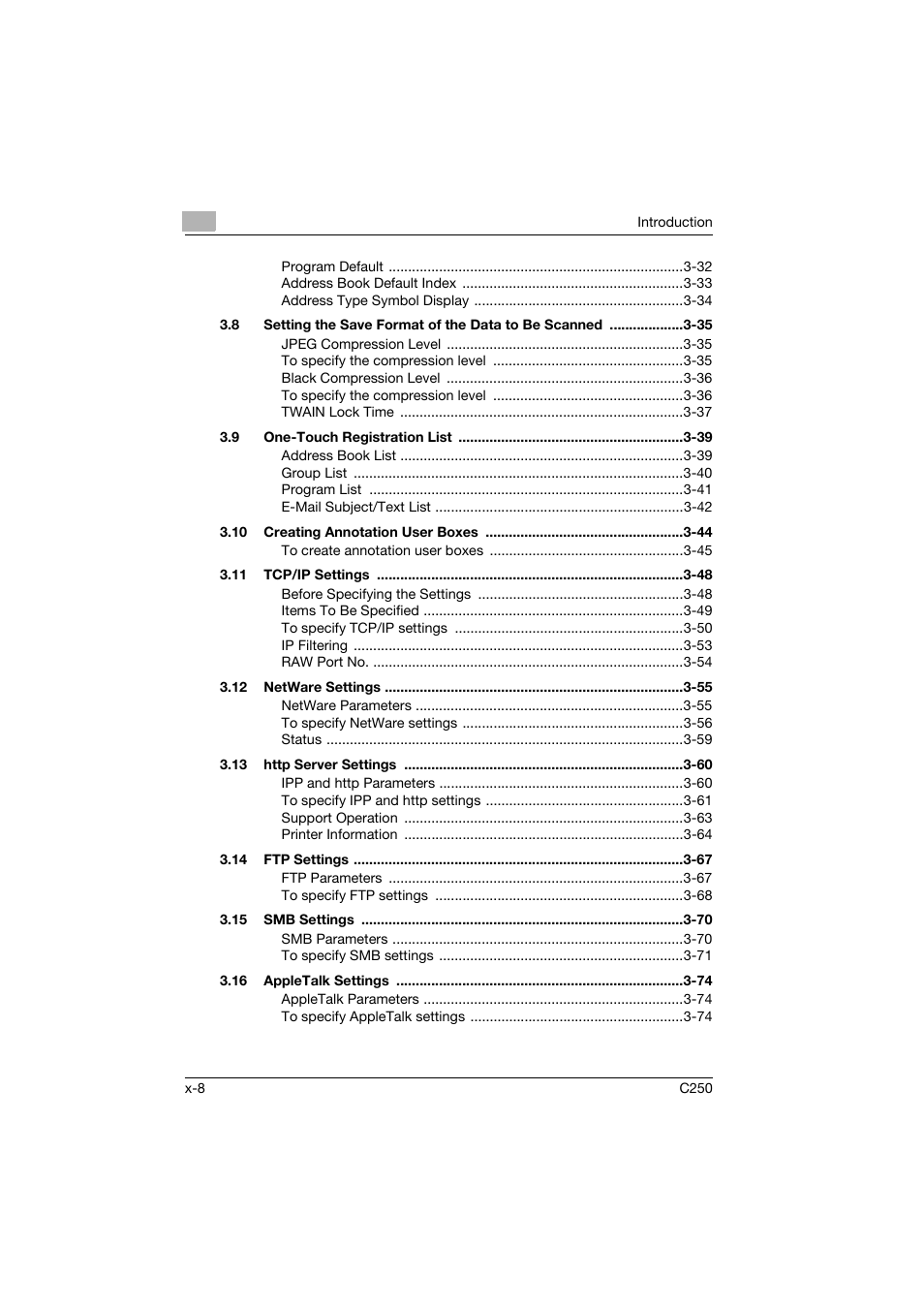 Konica Minolta bizhub C250 User Manual | Page 9 / 396