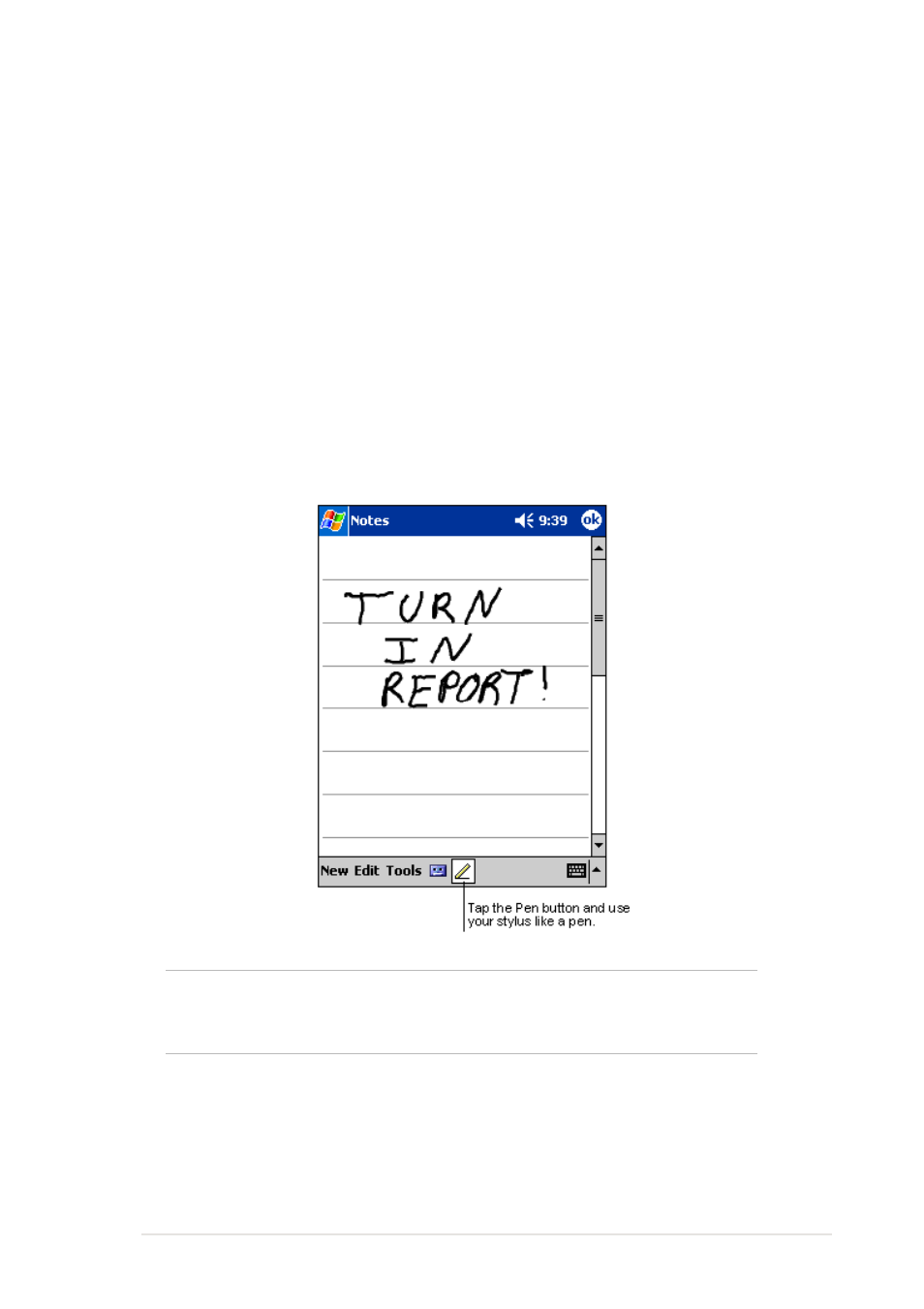 Writing on the screen | Asus MyPal A600 User Manual | Page 19 / 110
