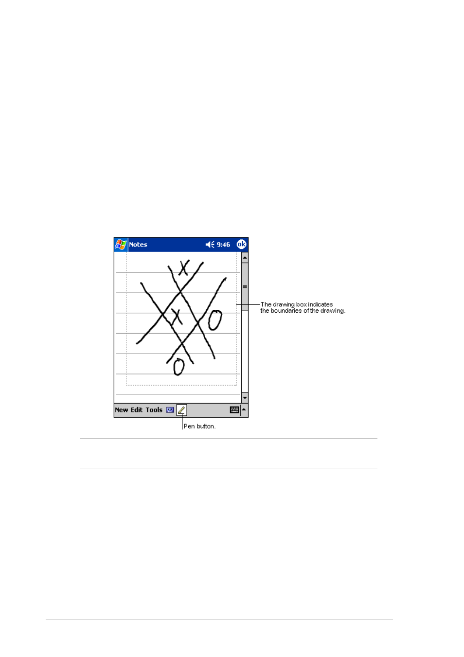 Drawing on the screen | Asus MyPal A600 User Manual | Page 22 / 110