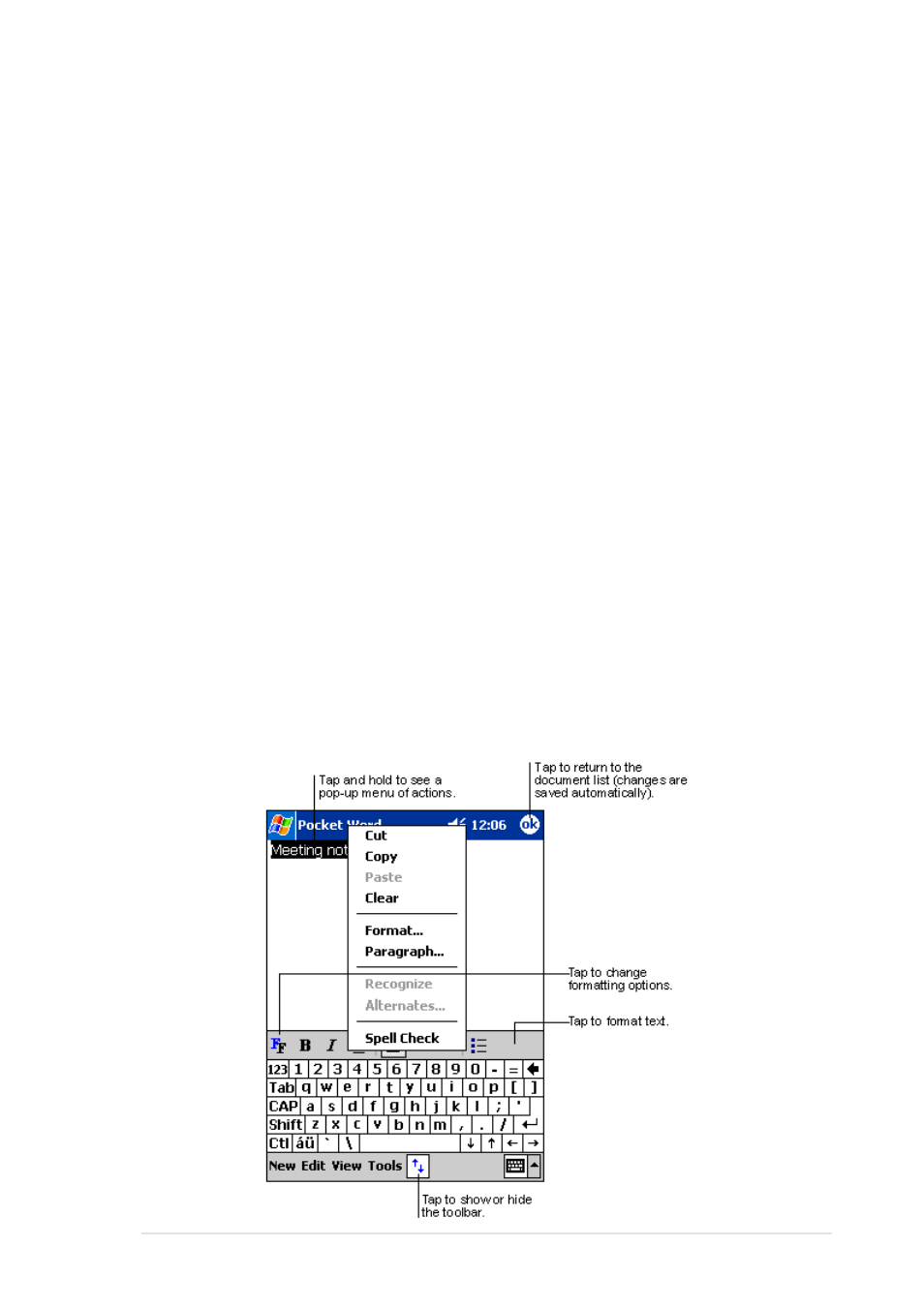 Modes of entering information | Asus MyPal A600 User Manual | Page 73 / 110