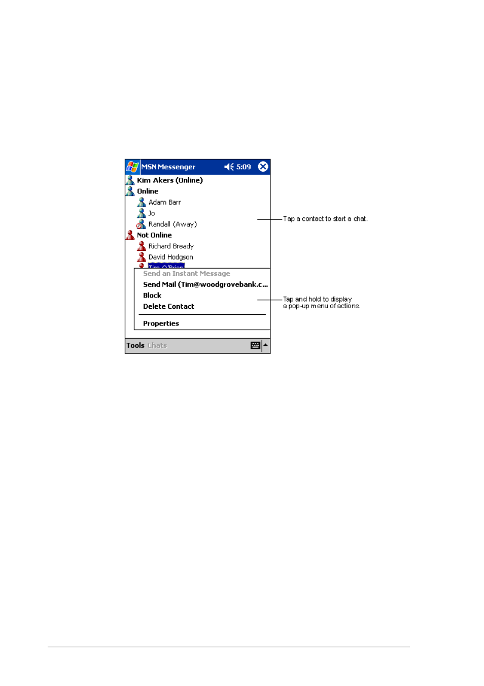 Working with contacts | Asus MyPal A600 User Manual | Page 82 / 110