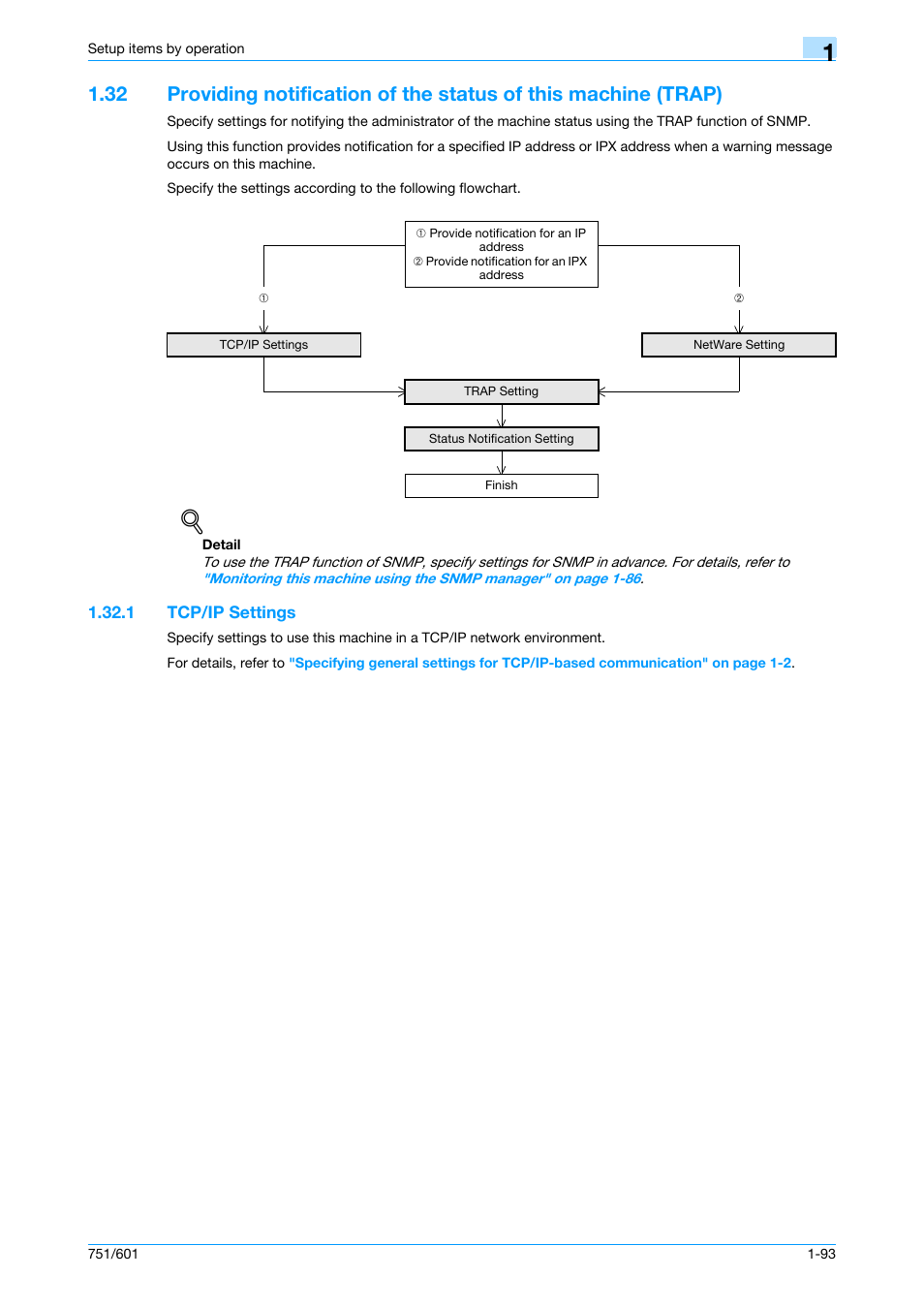 1 tcp/ip settings, Tcp/ip settings -93 | Konica Minolta bizhub 601 User Manual | Page 106 / 233