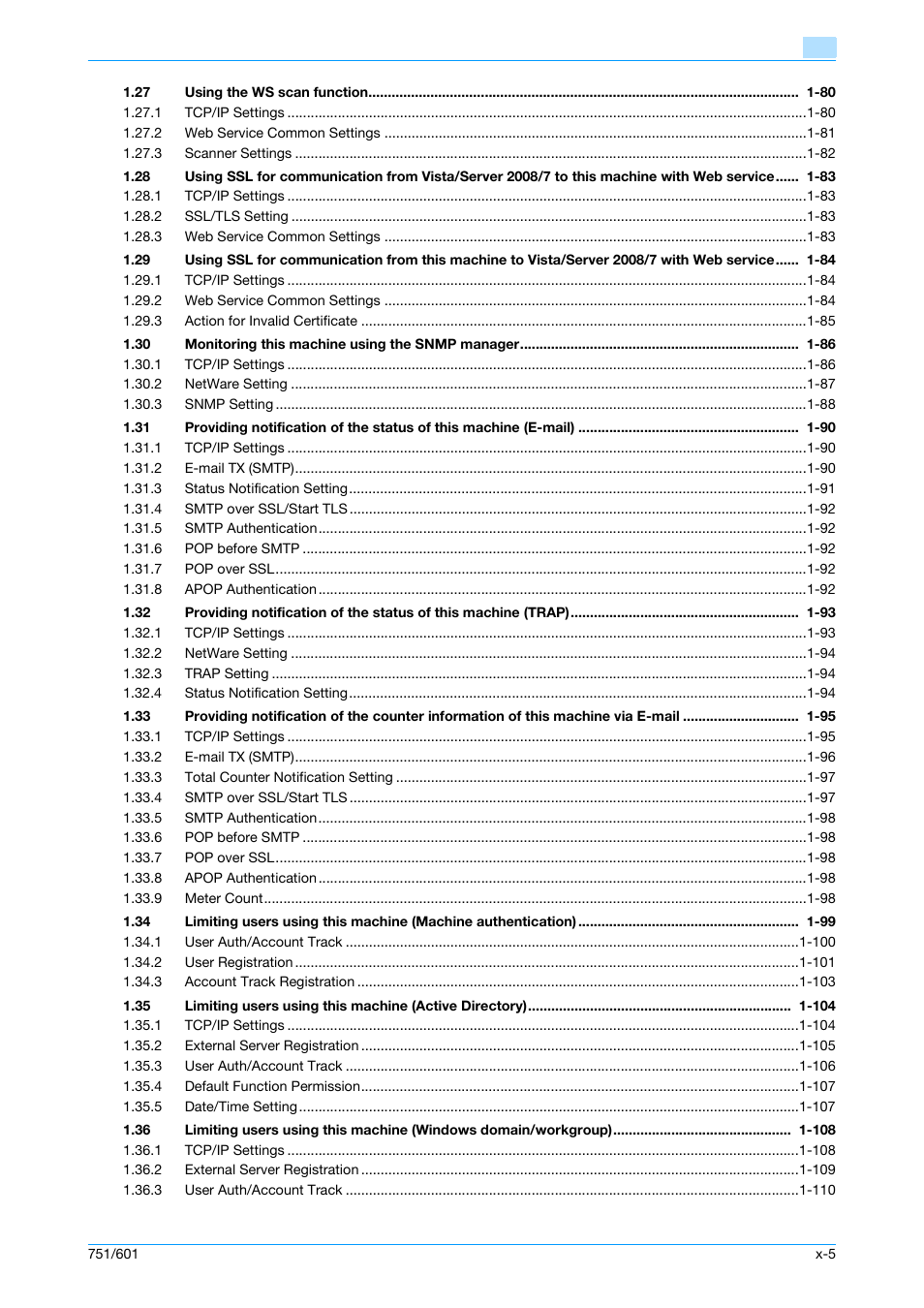 Konica Minolta bizhub 601 User Manual | Page 6 / 233