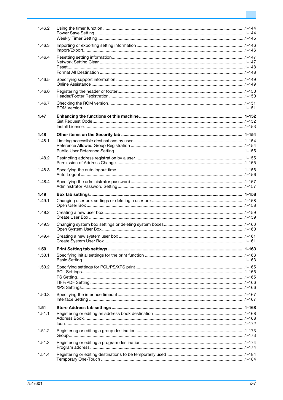 Konica Minolta bizhub 601 User Manual | Page 8 / 233