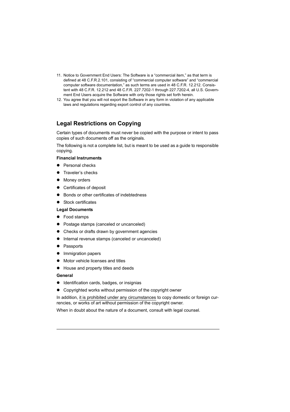 Legal restrictions on copying | Konica Minolta Magicolor 2480MF User Manual | Page 4 / 182