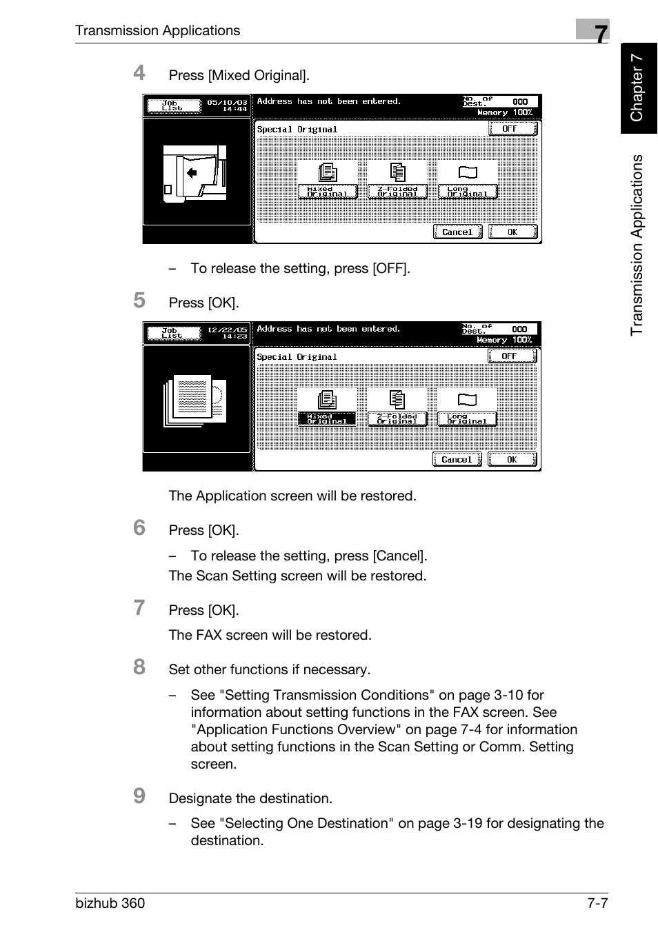 Konica Minolta FK-502 User Manual | Page 142 / 458