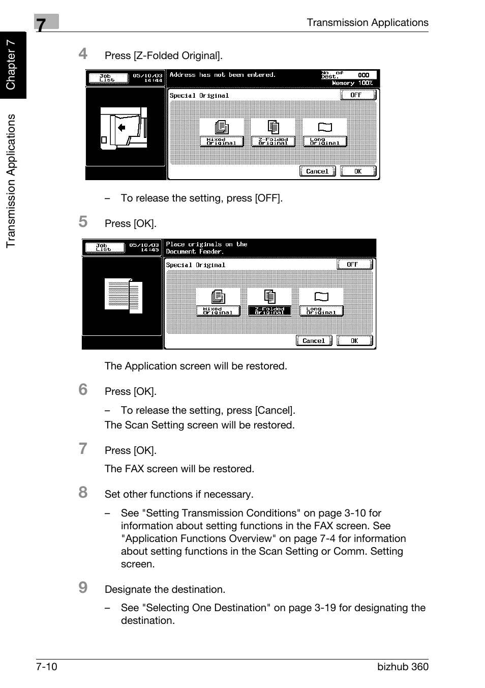 Konica Minolta FK-502 User Manual | Page 145 / 458