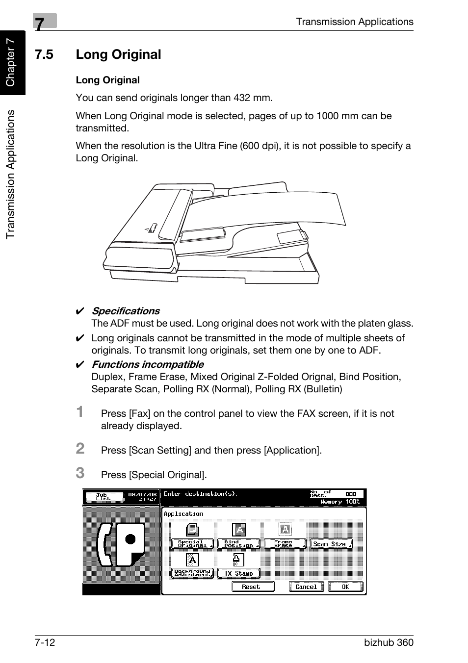 5 long original, Long original, Long original -12 | Konica Minolta FK-502 User Manual | Page 147 / 458