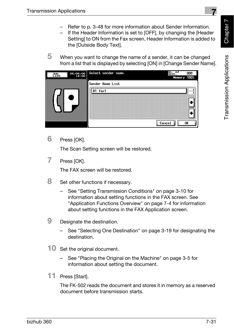 Konica Minolta FK-502 User Manual | Page 166 / 458