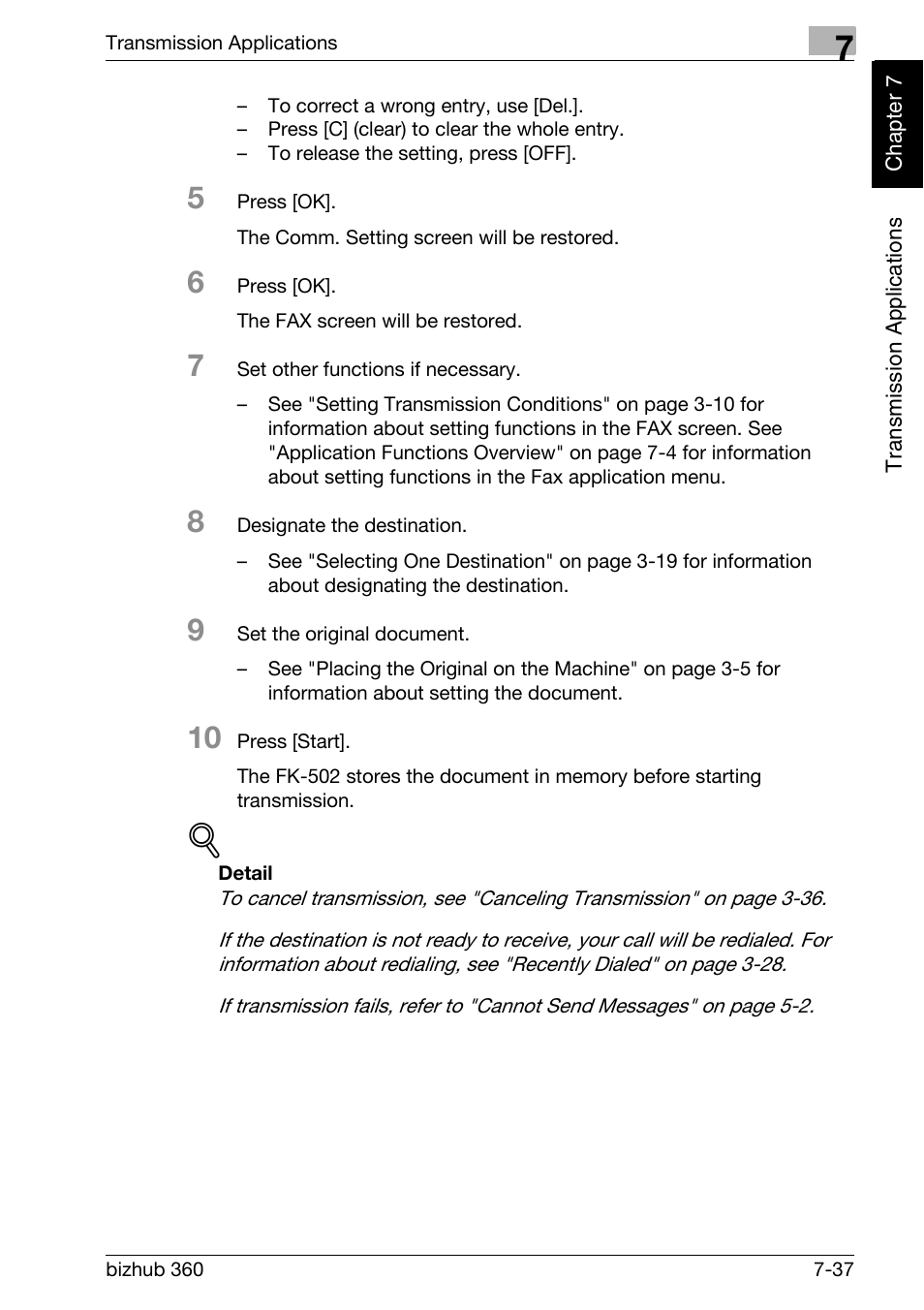 Konica Minolta FK-502 User Manual | Page 172 / 458