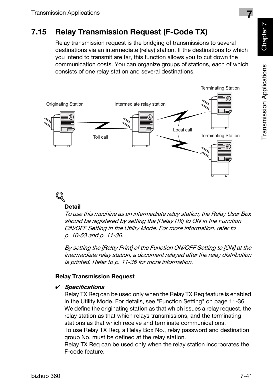 15 relay transmission request (f-code tx), Relay transmission request, Relay transmission request (f-code tx) -41 | Konica Minolta FK-502 User Manual | Page 176 / 458