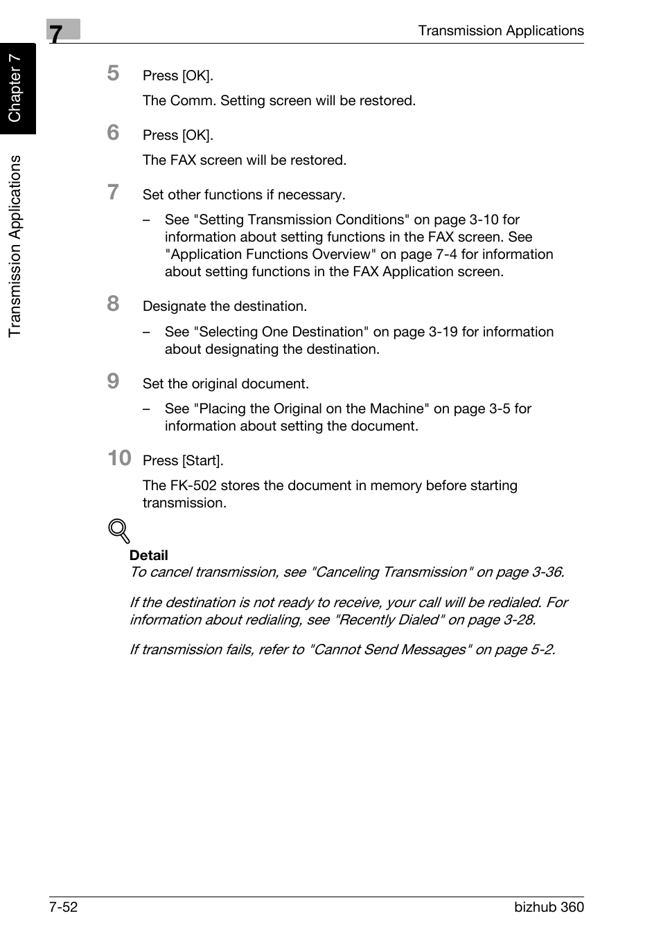 Konica Minolta FK-502 User Manual | Page 187 / 458