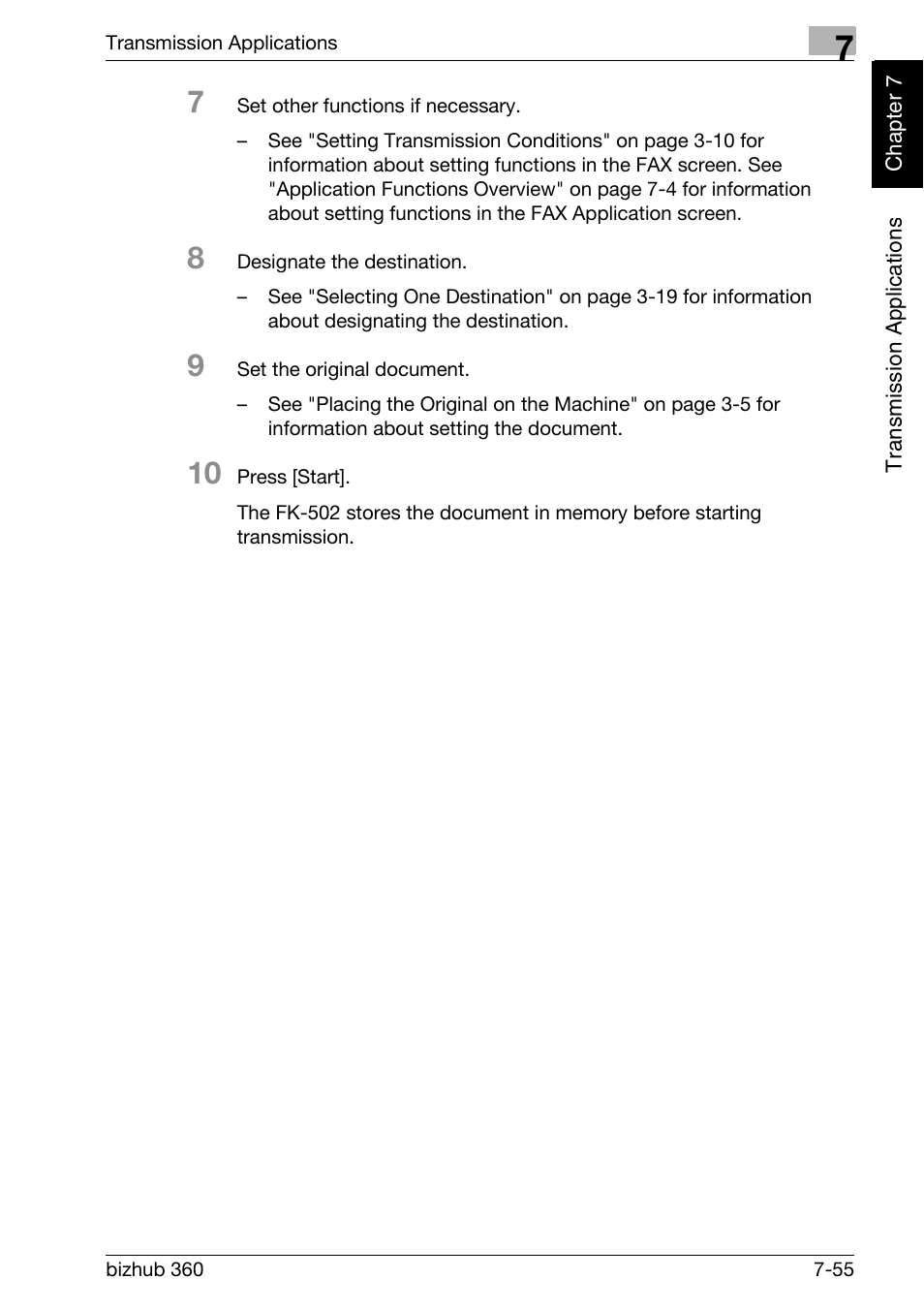 Konica Minolta FK-502 User Manual | Page 190 / 458