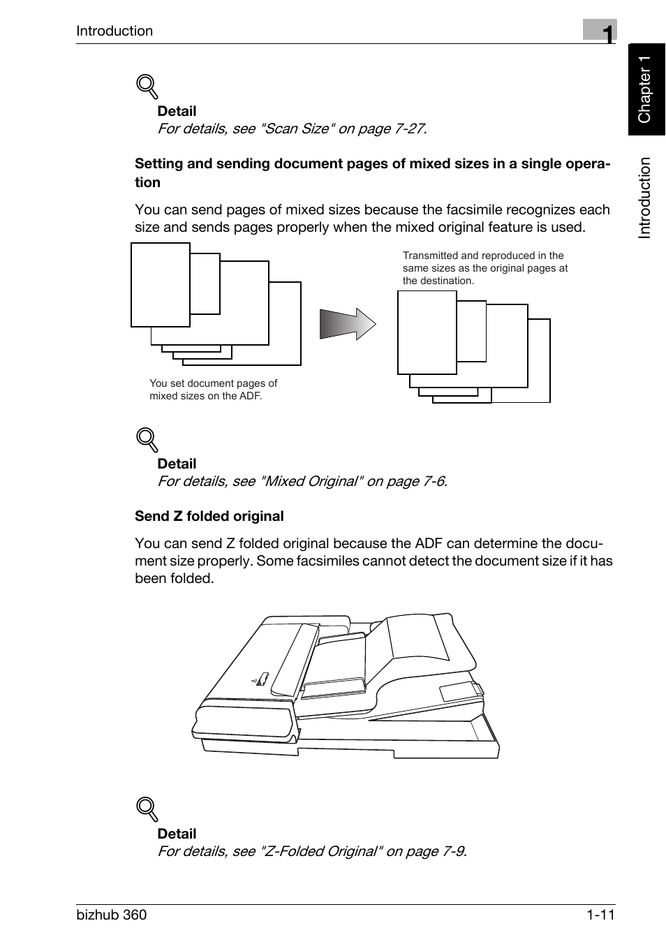 Send z folded original | Konica Minolta FK-502 User Manual | Page 20 / 458