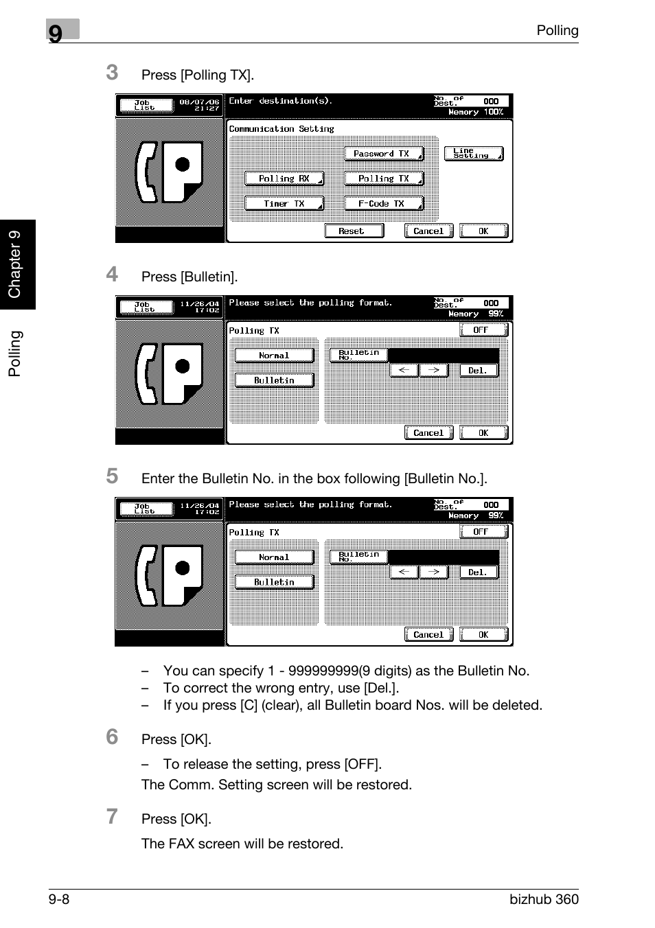 Konica Minolta FK-502 User Manual | Page 207 / 458