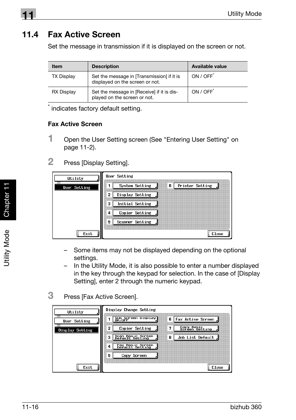 4 fax active screen, Fax active screen, Fax active screen -16 | Konica Minolta FK-502 User Manual | Page 283 / 458