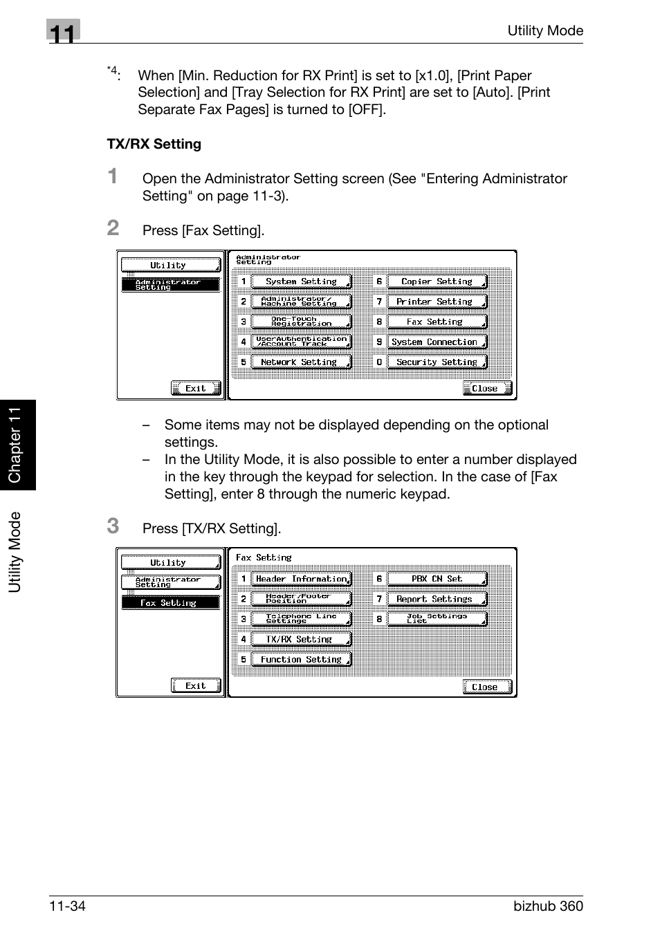 Tx/rx setting | Konica Minolta FK-502 User Manual | Page 301 / 458