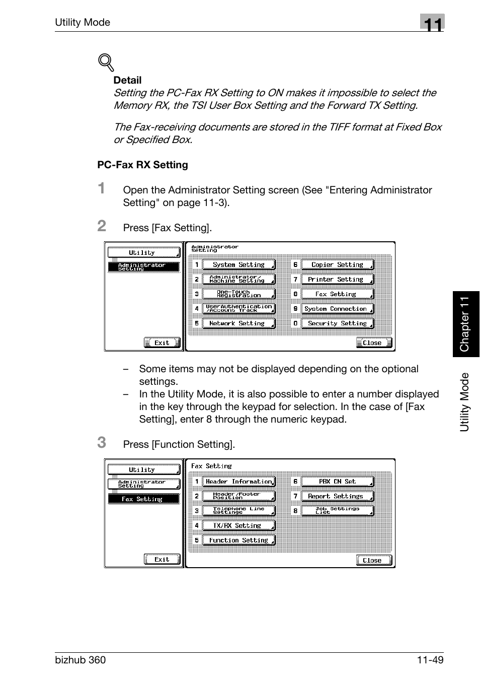 Pc-fax rx setting | Konica Minolta FK-502 User Manual | Page 316 / 458