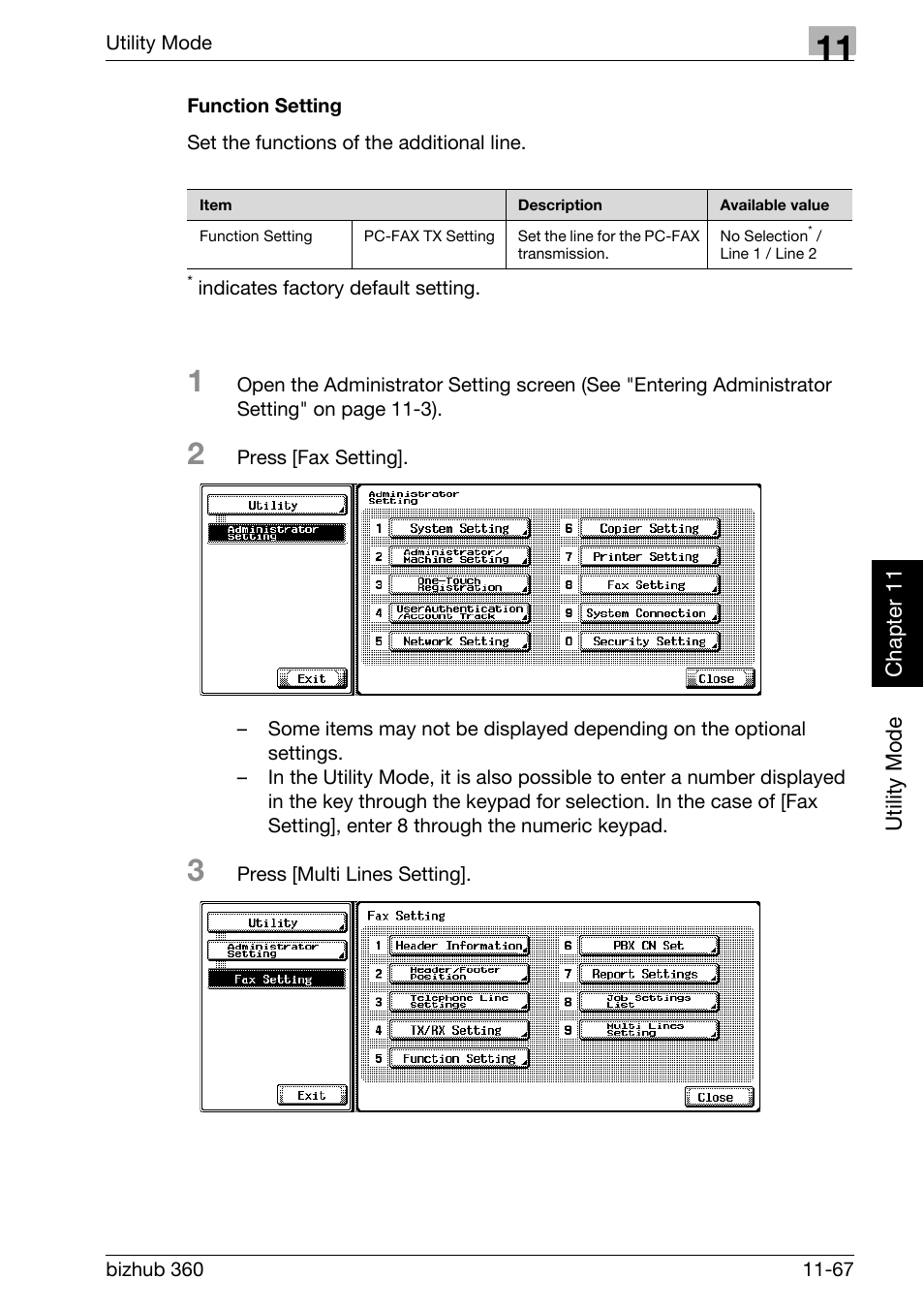 Function setting | Konica Minolta FK-502 User Manual | Page 334 / 458