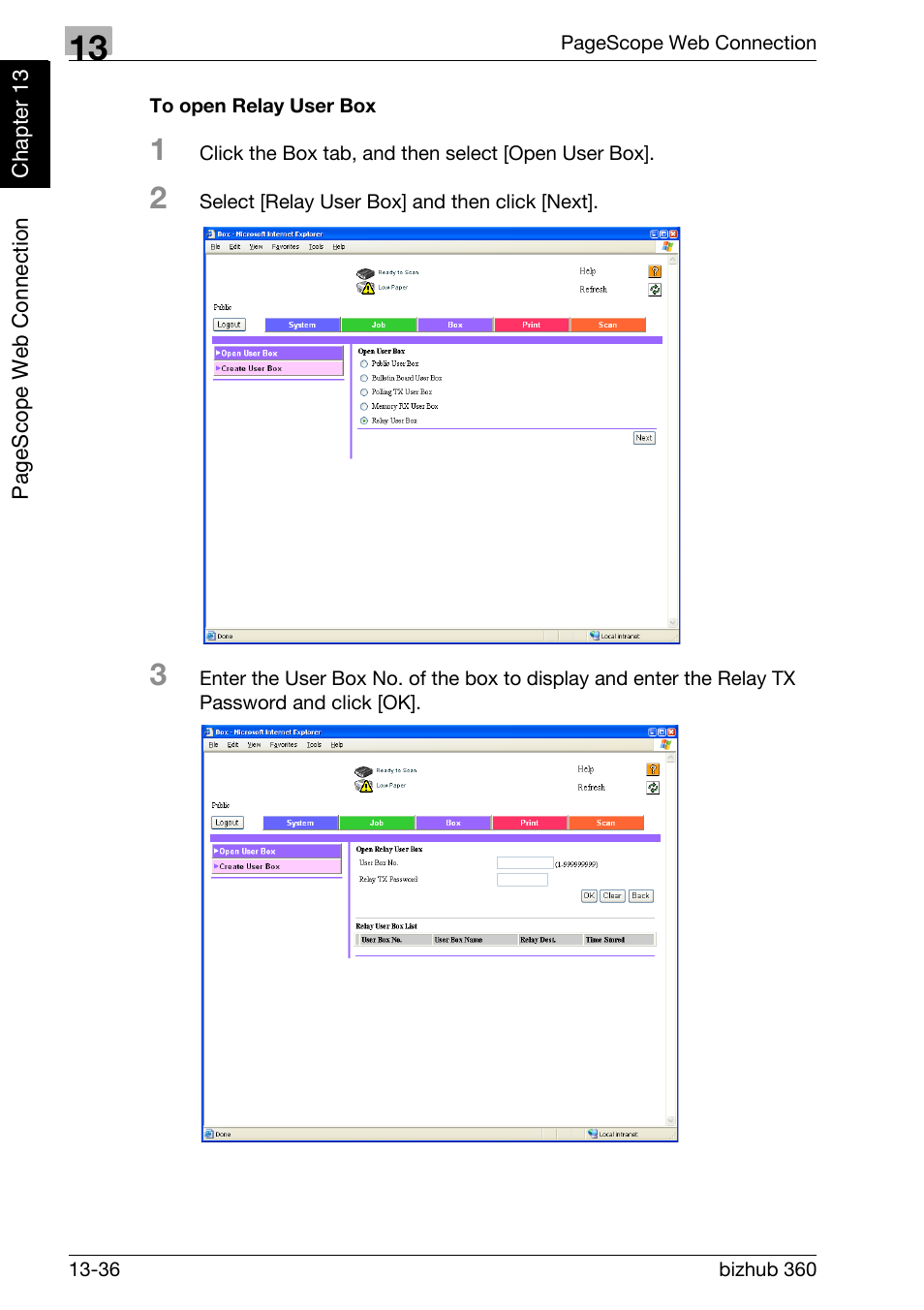 To open relay user box | Konica Minolta FK-502 User Manual | Page 433 / 458