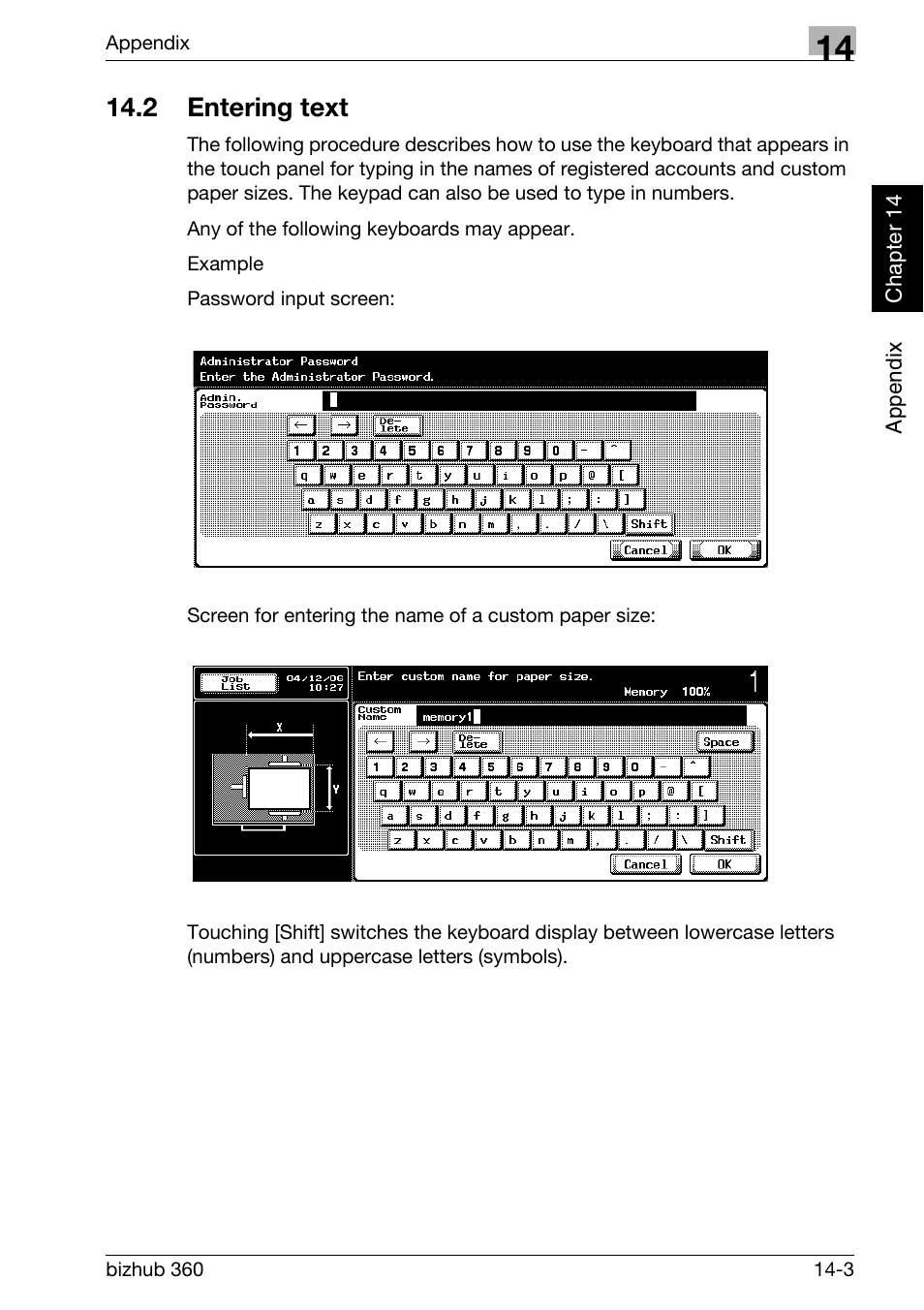 2 entering text, Entering text -3 | Konica Minolta FK-502 User Manual | Page 444 / 458